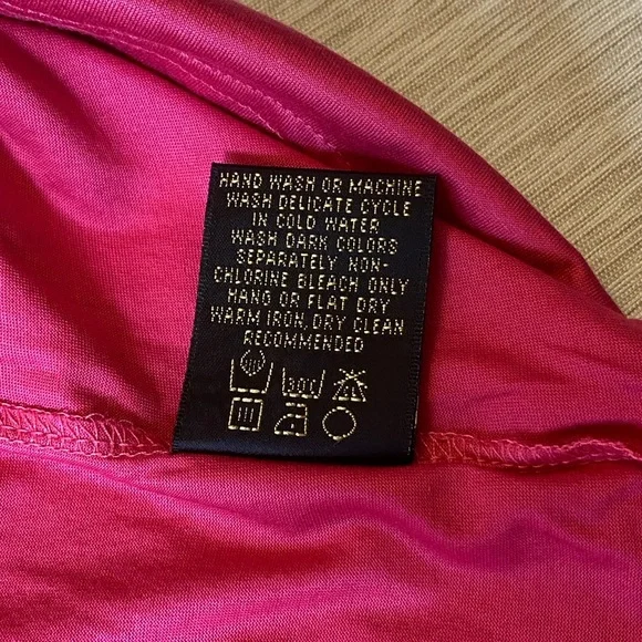 Men’s Bugatchi High Neckline Short Sleeve 100% Cotton Pink Medium - Picture 14 of 15